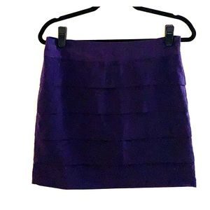 Loft Pencil Skirt Purple with Ruffles Size 4